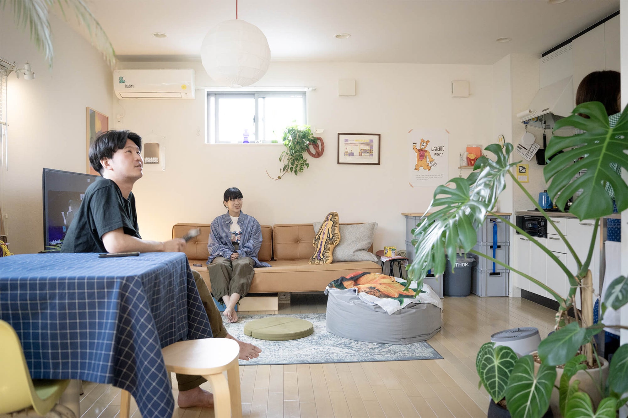 植物と雑貨。お互いの趣味を大切にした彩り豊かなメゾネット二人暮らし