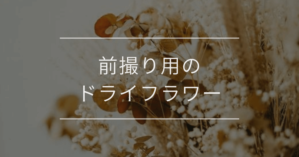 前撮り用のドライフラワー