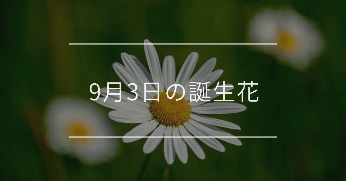9月3日の誕生花