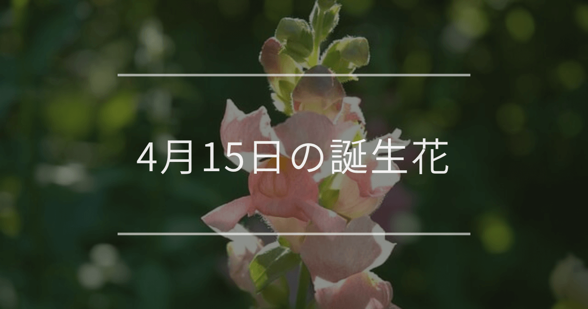 4月15日の誕生花