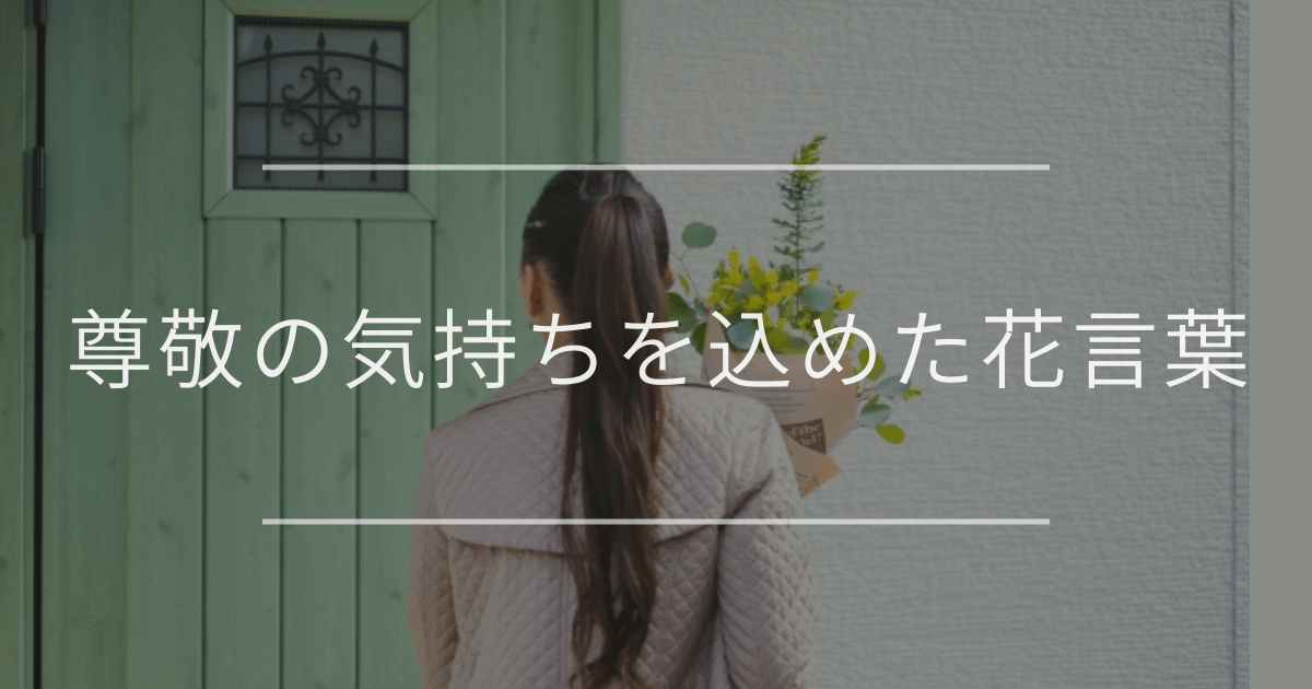 尊敬の気持ちを込めた花