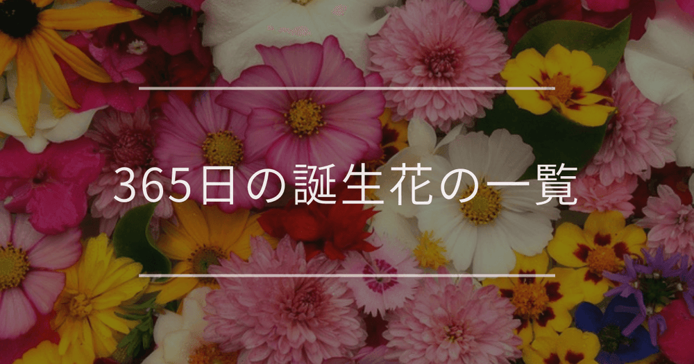 【保存版】365日の誕生花の一覧｜由来・花言葉・お花ギフト