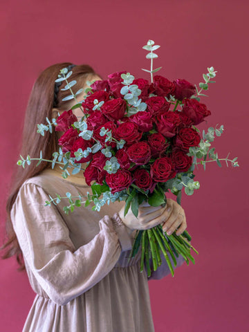 【誕生日ギフト】バラの花束 30本 - レッド -