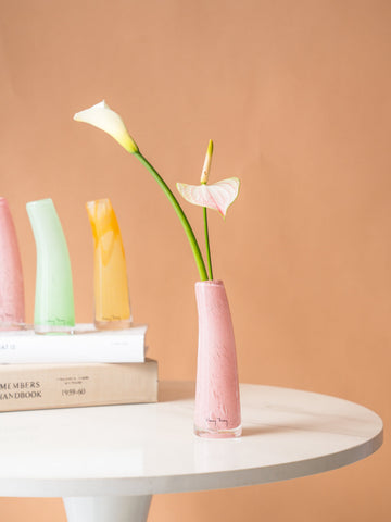 【母の日】Henry Dean Glass Sとお花2輪のセット - ブロッサム -