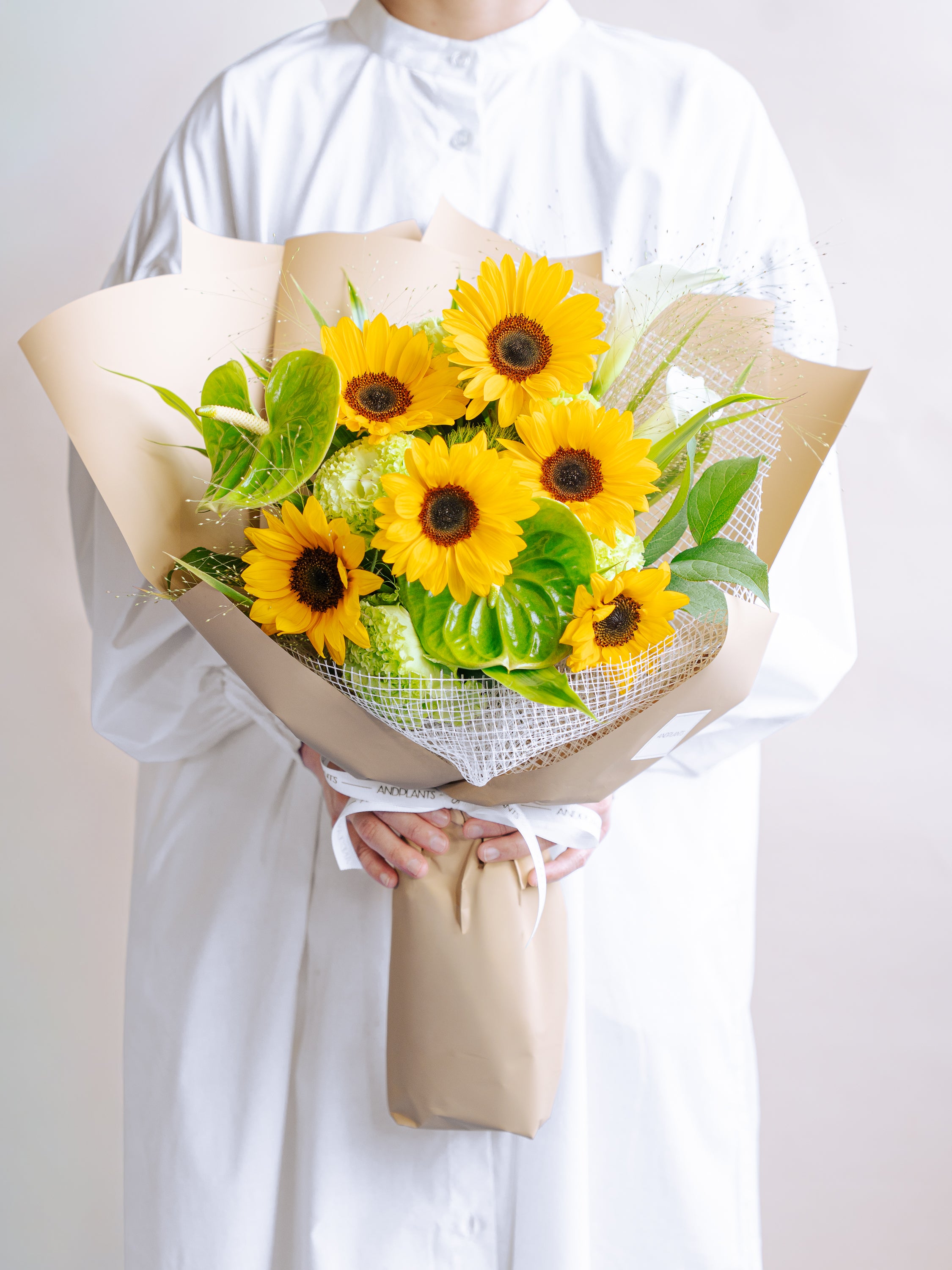 【7月の誕生花】ひまわりの爽やかな花束 L