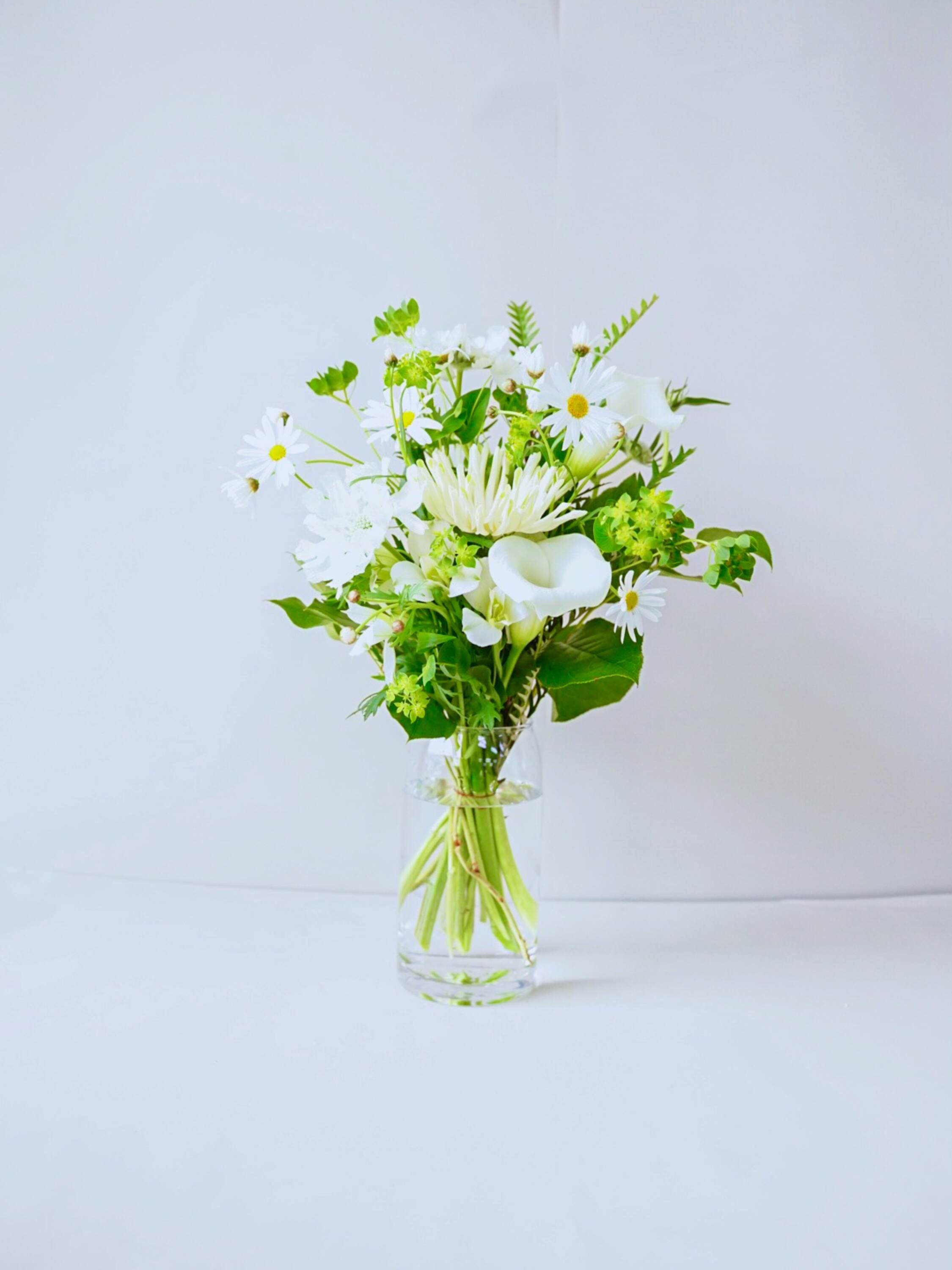 【店舗配送】フローリストにおまかせ 季節の花束 M - グリーン-