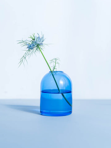 TWO TONE VASE -circle pinkblue-